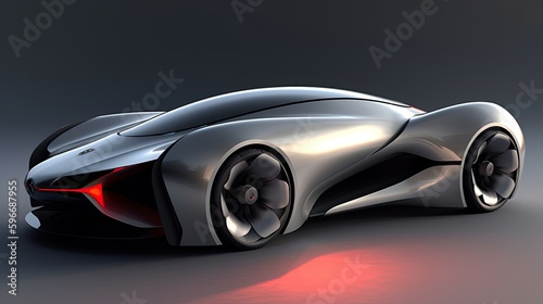 Sleek car design with modern features and dynamic lines, generative ai