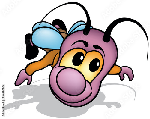 Purple Smiling Beetle with ...