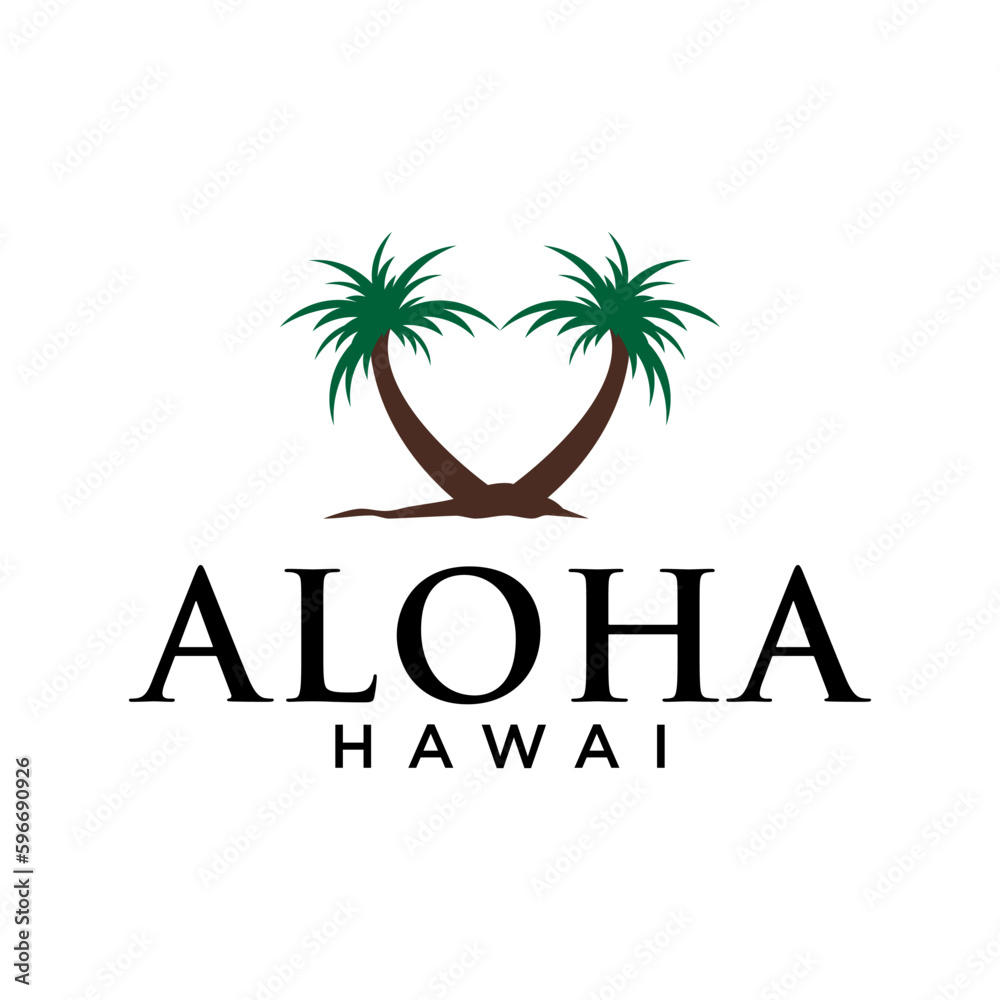 Aloha. A typographical design for aloha and Hawaii. Grunge design aloha Hawaii.