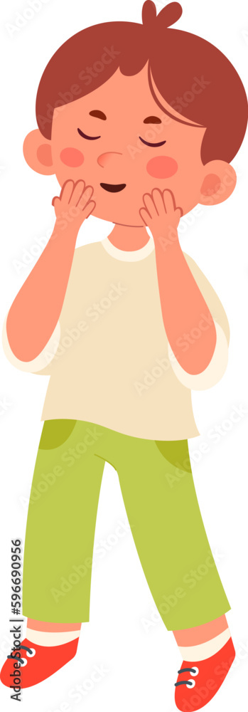Standing Smiling Boy Standing Smiling Boy