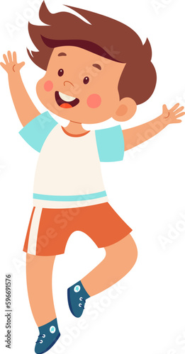 Dancing Kid Boy In Sportswear