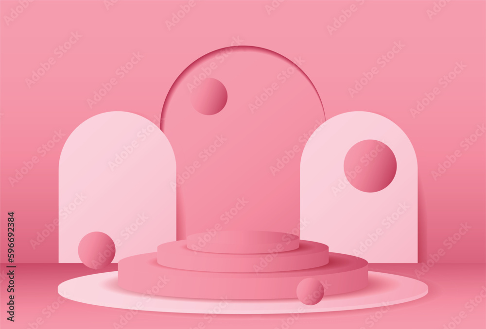 Podium Magenta Vector Background Podium Magenta Vector Background