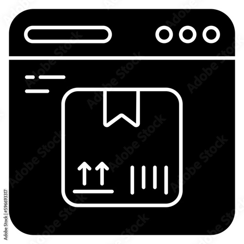An icon design of online parcel