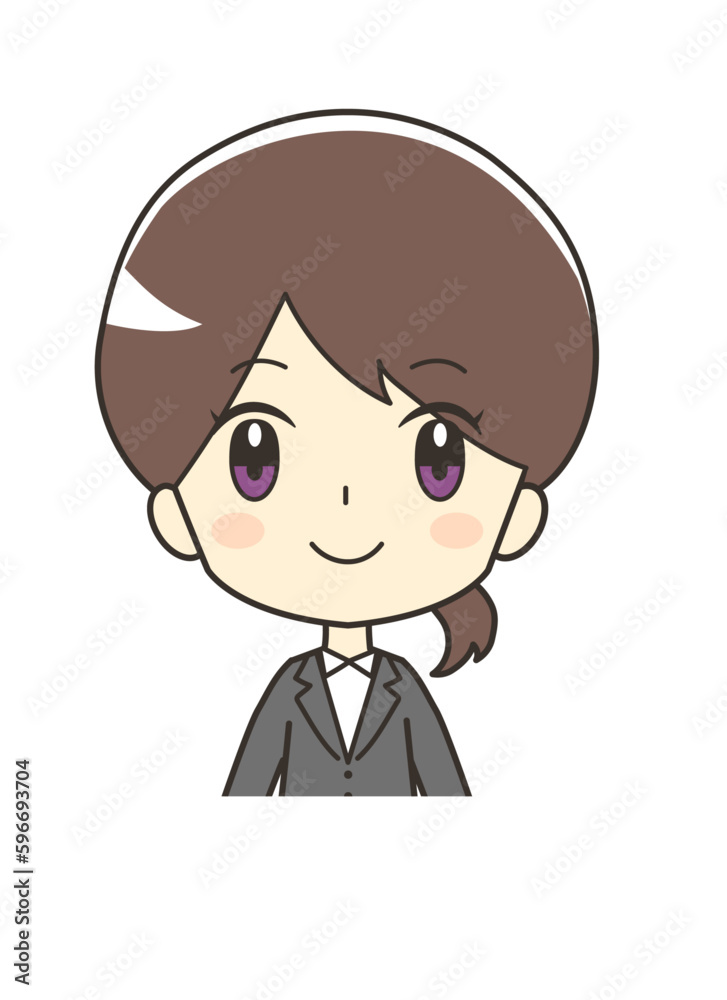 スーツの女性のイラスト スーツの女性のイラスト