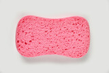 texture of a pink sponge close-up