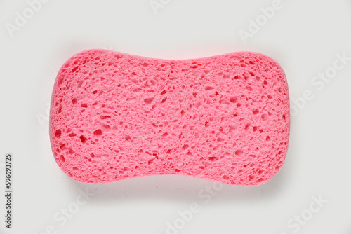 texture of a pink sponge close-up photo
