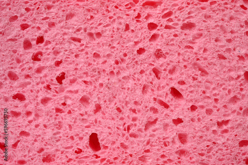 texture of a pink sponge close-up