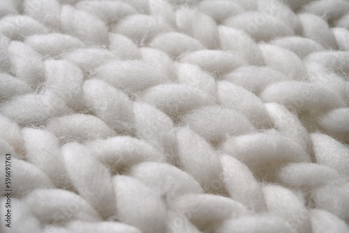 white wool chunky knit texture