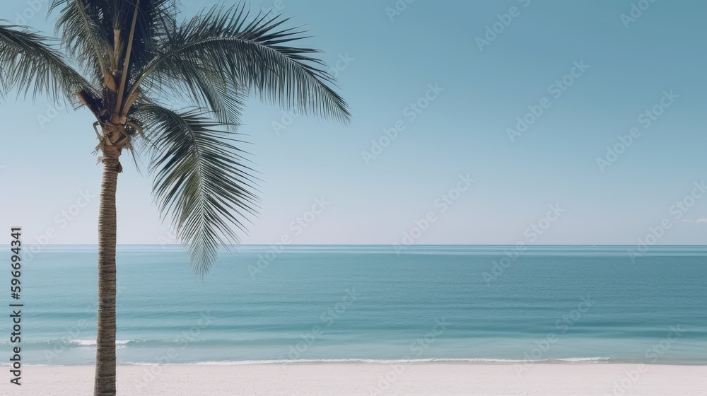 Palm tree leafs on the beach Palm tree leafs on the beach