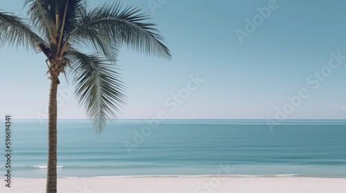 Palm tree leafs on the beach © ZEKINDIGITAL