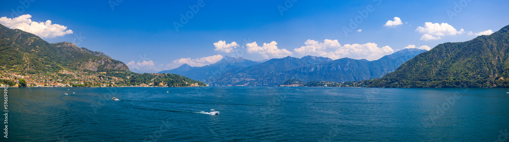 Panoramic View on Lake Como, Lombardia,  Italy