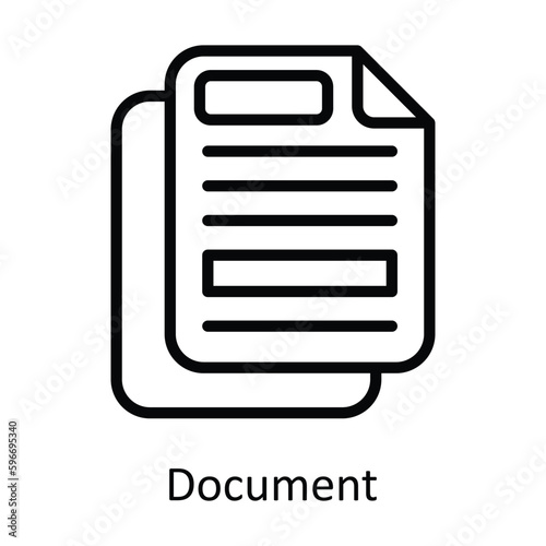 Document Vector  Outline Icons. Simple stock illustration stock © Optima GFX