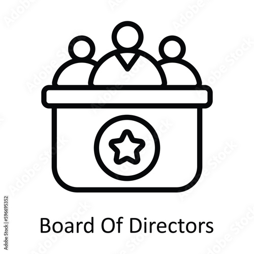 Board Of Directors Vector  Outline Icons. Simple stock illustration stock