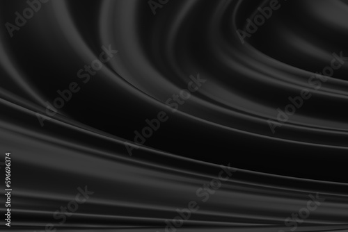 Abstract Black Cloth Background. Silky Fabric Beautiful Folds