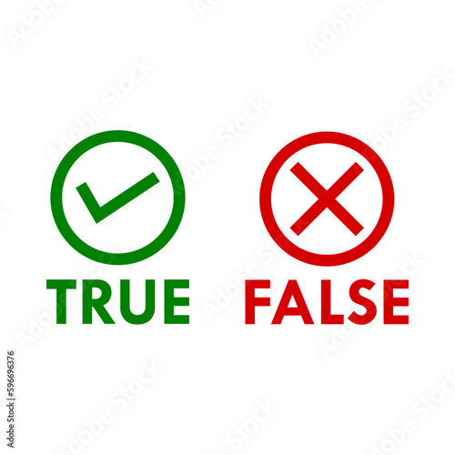 true or false design logo template illustration