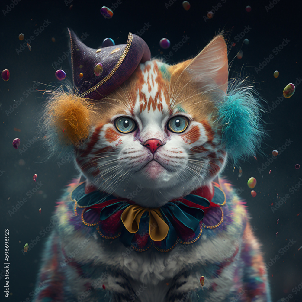 Obraz na plátně Clown Cat