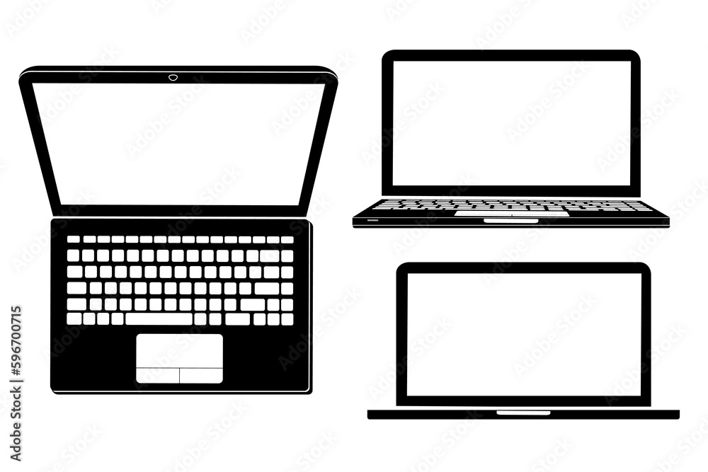 Set Vector of Blank Notebook, 3 position, Isolated on White Set Vector of Blank Notebook, 3 position, Isolated on White