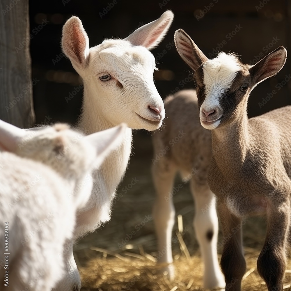 Obraz premium baby goat , ai generative