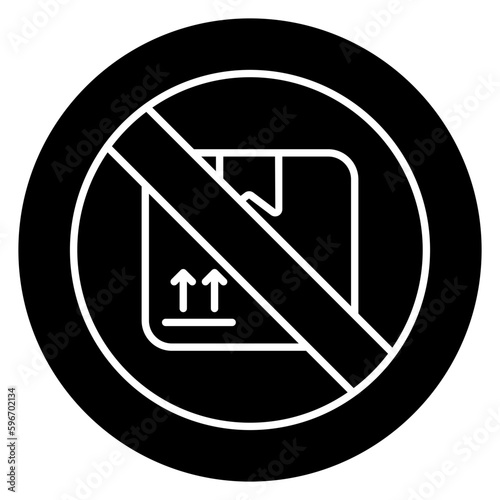 An icon design of parcel ban