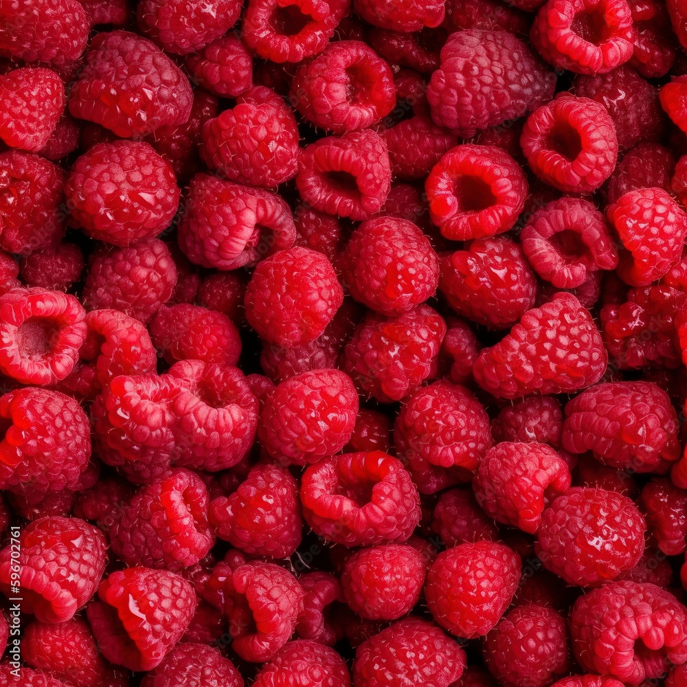 background pattern of raspberries, gorgeous fruits, tile background pattern of raspberries, gorgeous fruits, tile