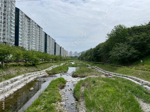 한국 김해시 율하천 산책로에서 촬영한 사진 photo