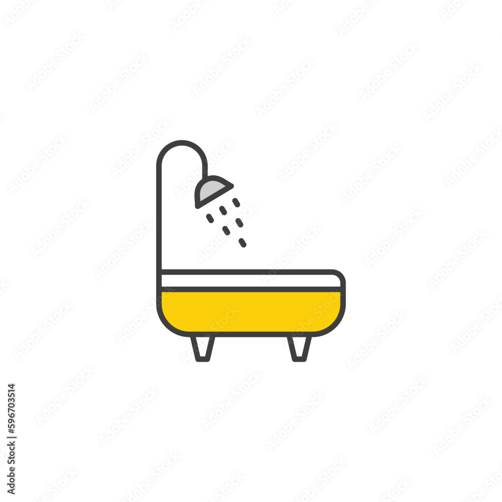 Bathtub icon design with white background stock illustration Bathtub icon design with white background stock illustration