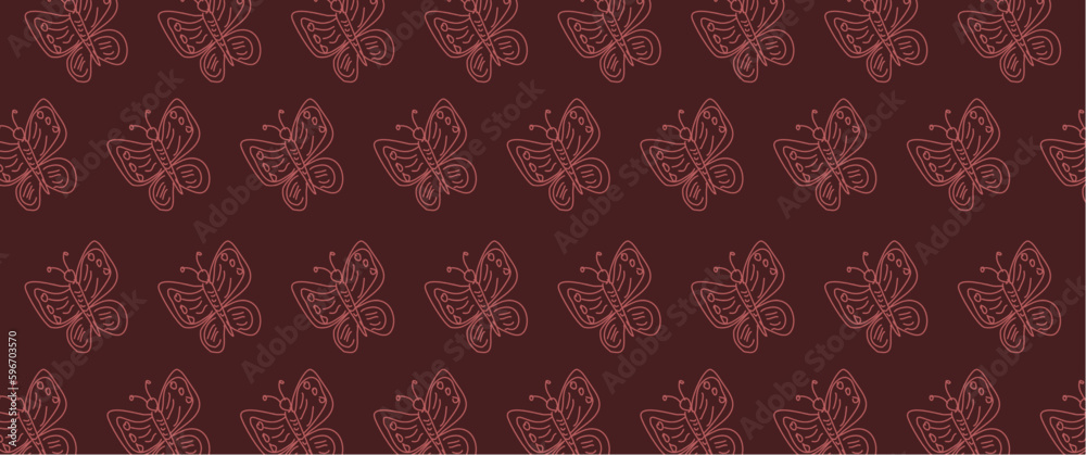 Awesome insect line seamless pattern design concept for background ...