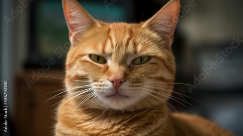 Orange tabby cat. AI generated illustration © ArtStage