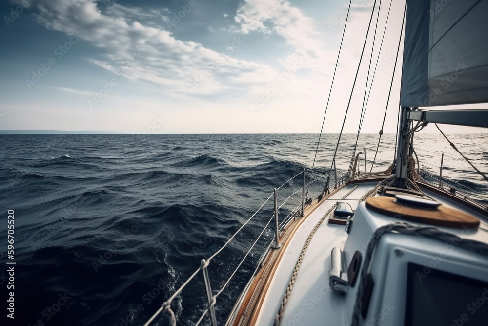 Fototapeta premium luxury yacht in the sea