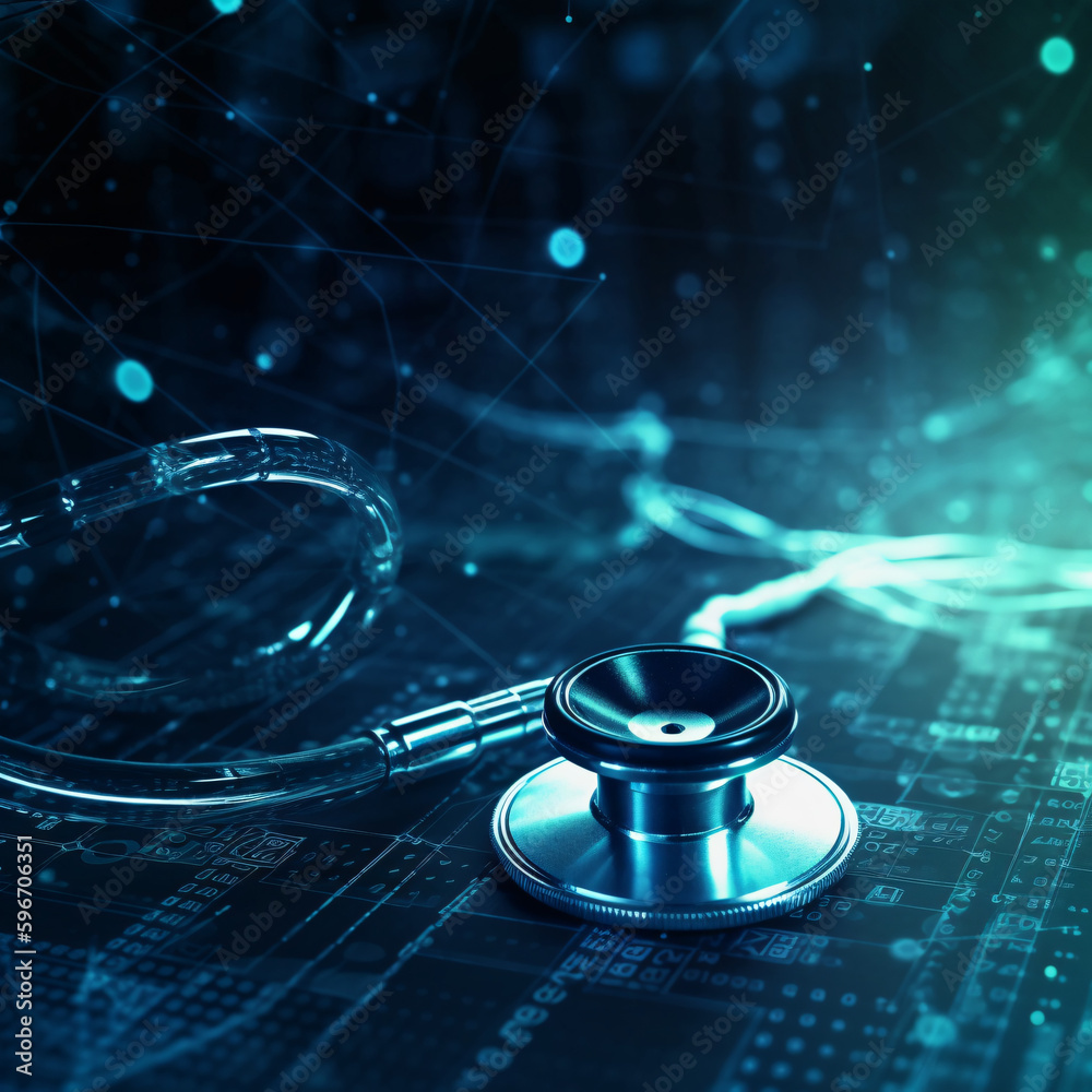 Modern Background for medical presentations, made with an generative AI Modern Background for medical presentations, made with an generative AI