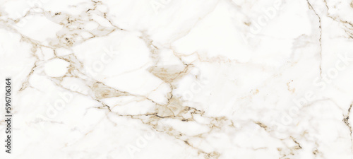 Polished White Marble Slab Texture of the Calacatta type