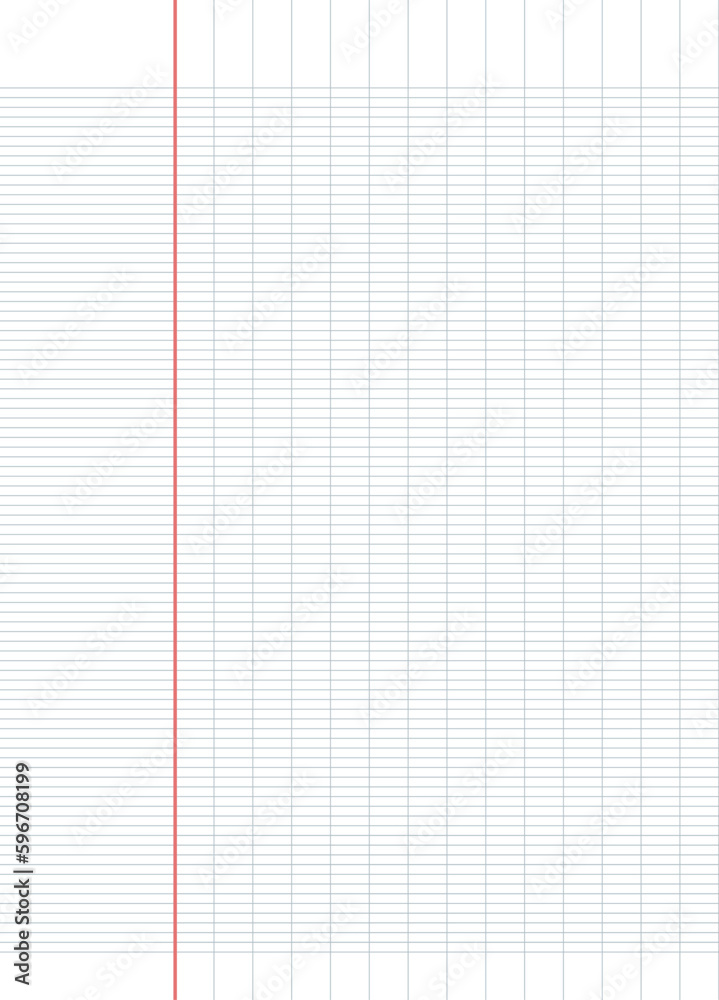 french ruled notebook paper grid. Seyes lined paper for handwriting. ruled sheet