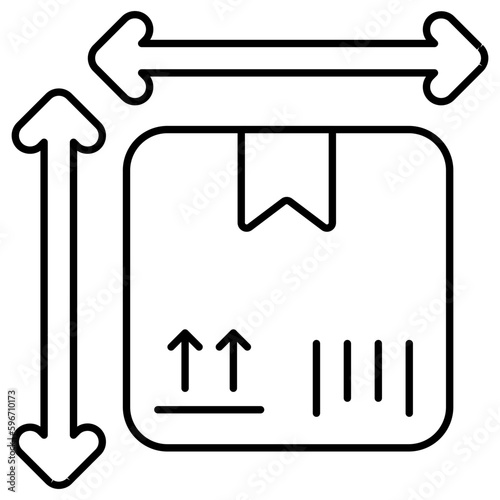Trendy design icon of parcel size  