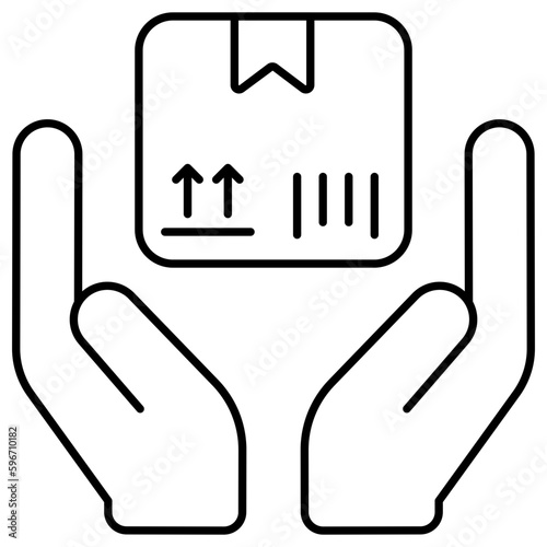 Premium download icon of parcel care