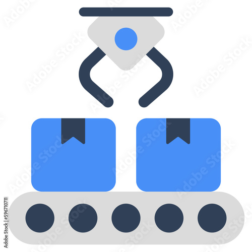 Conveyor belt icon, editable vector
