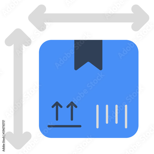 Trendy design icon of parcel size  
