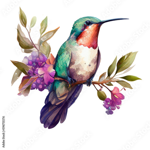 Hummingbird  Watercolor Clipart, Hummingbird  Clipart