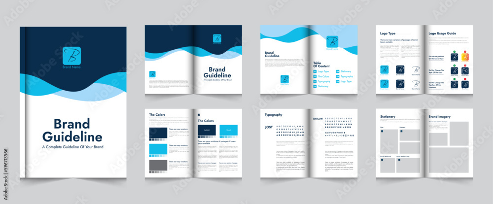 custom made wallpaper toronto digitalBrand Guideline Layout Brochure Template Design