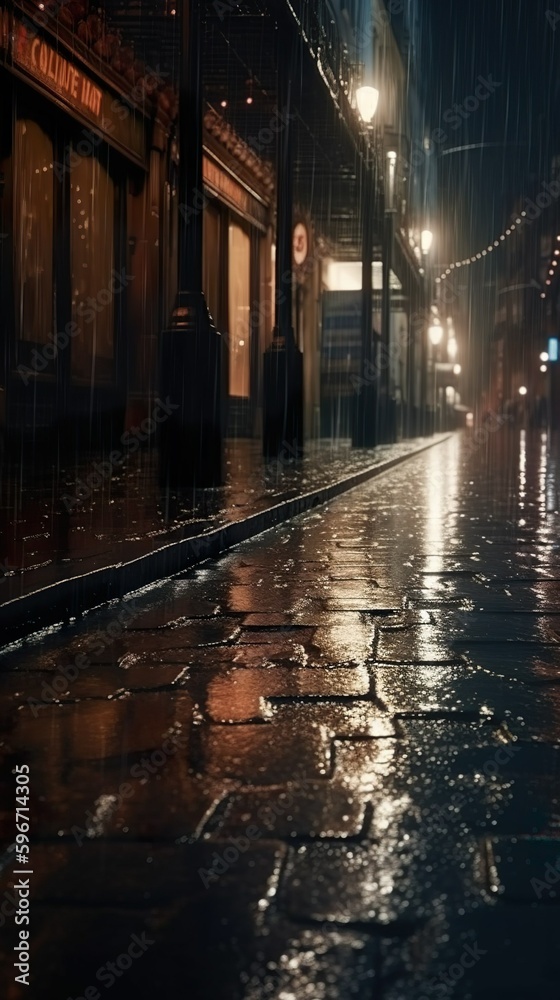 Fototapeta premium Verregnete Stadt 