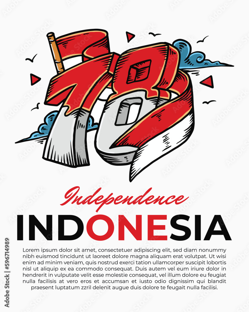 Indonesia Independence Day Logo Vector EPS 10