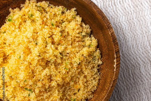 Seasoned flying fish roe with mixed vegetables