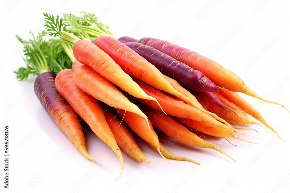 bunch of carrots on a white background bunch of carrots on a white background