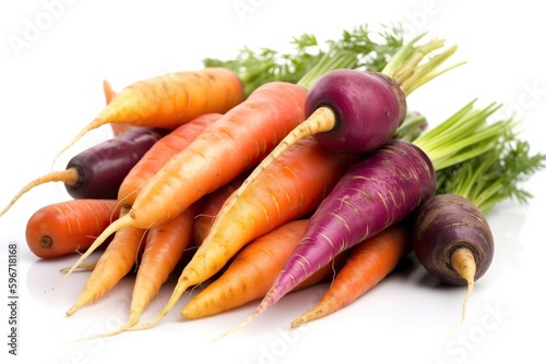 bunch of carrots on a white background