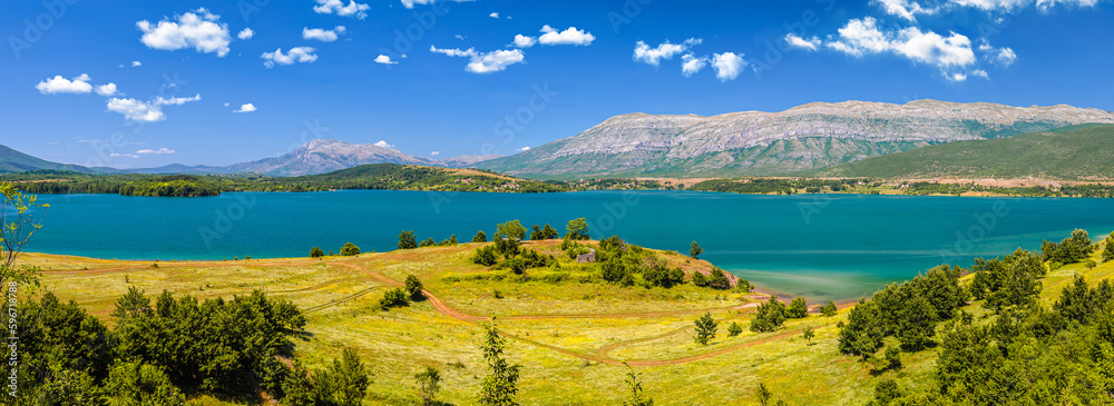 Peruca lake near Vrlika panoramic view