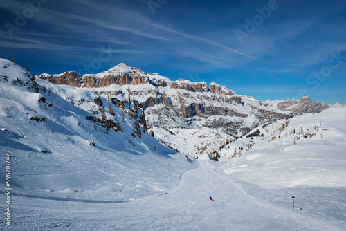 Ski resort in Dolomites  Italy