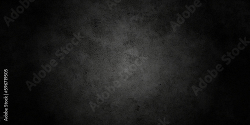 Texture of black decorative plaster or concrete. Vector illustration of old black background soft white watercolor grunge texture style center for adding your text. Dark wallpaper. 