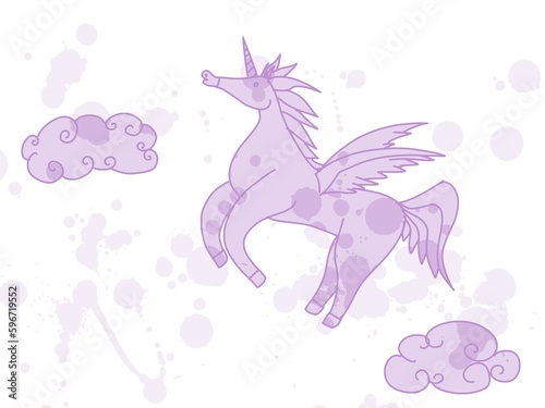 purple unicorn cute illustration sketch doodle new