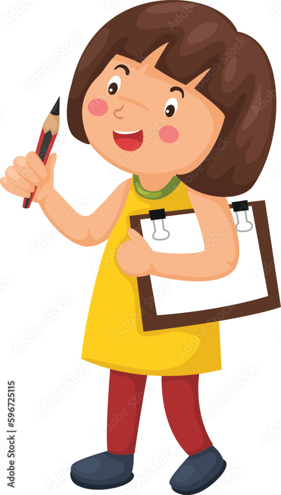 Child art education.vector character illustration Child art education.vector character illustration