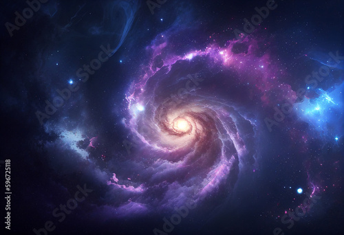 Space galaxy background generative ai © Tohamina