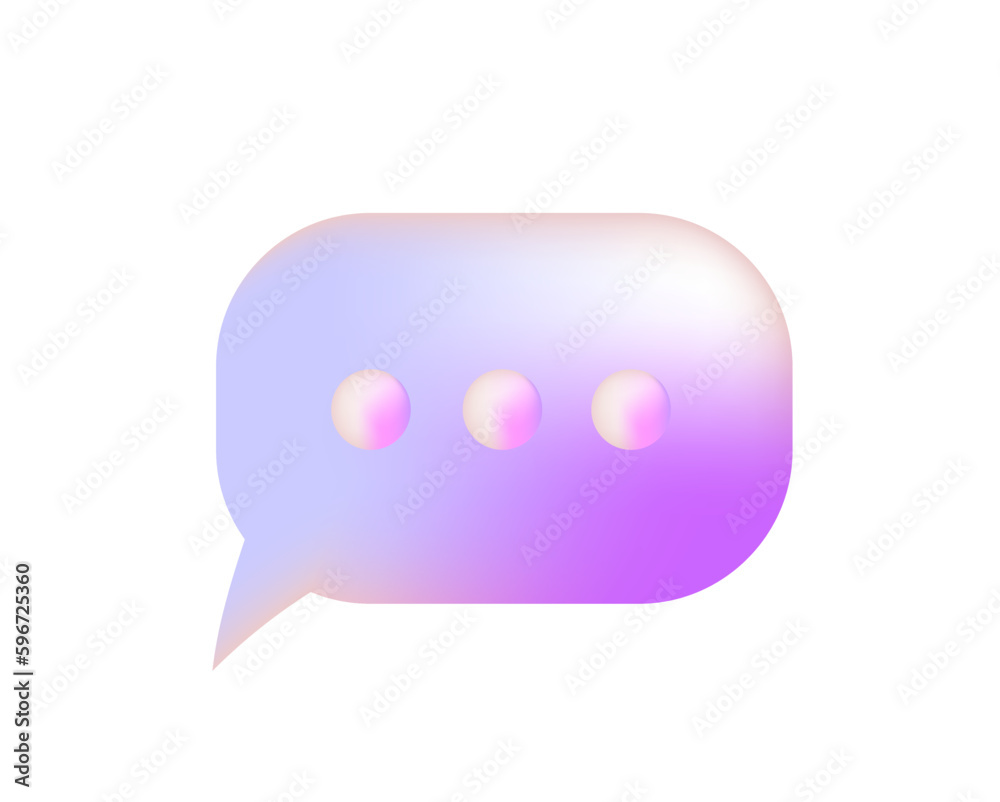 3D speech bubble icons for chat on social media. Chatting and message symbol. 3d rendering vector illustration 3D speech bubble icons for chat on social media. Chatting and message symbol. 3d rendering vector illustration